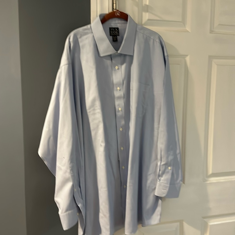 jos A Bank long sleeve, travelers collection shirt 18 1/2 35